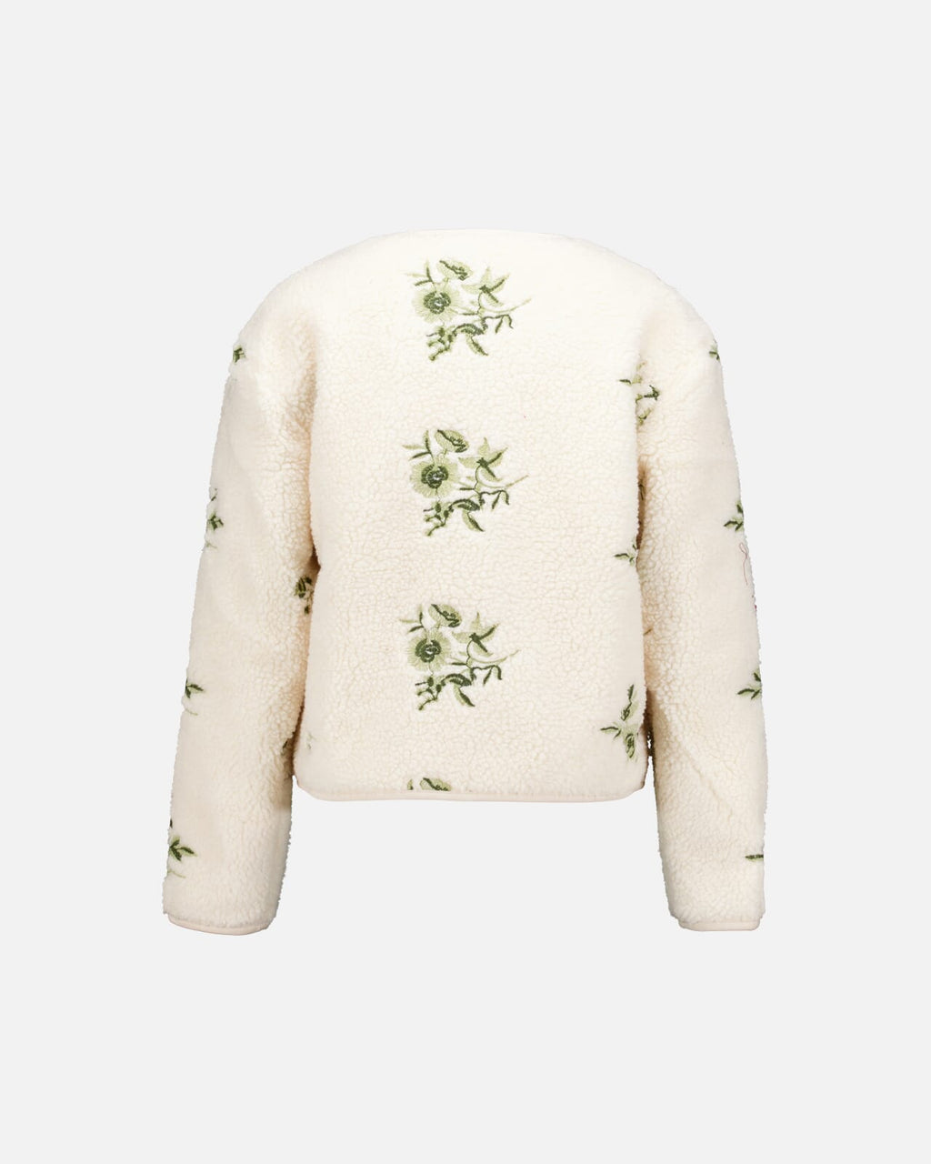 FLOYD Teddyjakke Hermine - Offwhite/ Green