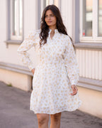 FLOYD Kjole Falina Cuff Cory - Offwhite/ Yellow