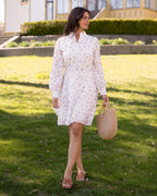 FLOYD Kjole Falina Cuff Cory - Offwhite/ Light Pink
