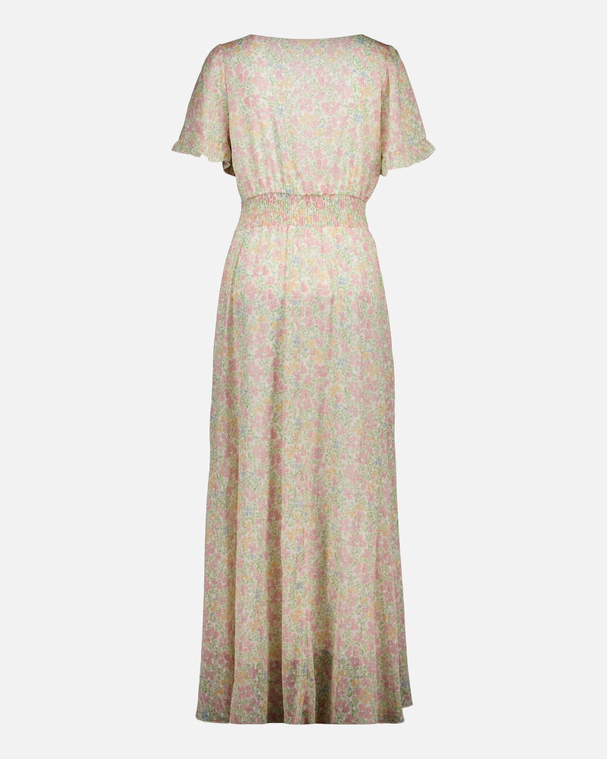 FLOYD Maxikjole Liane V Alba - Offwhite/ Light Pink/ Light Green
