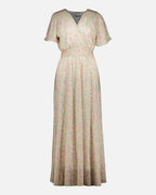 FLOYD Maxikjole Liane V Alba - Offwhite/ Light Pink/ Light Green
