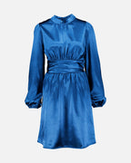 FLOYD Kjole Aliba Heavy Satin - Petrol