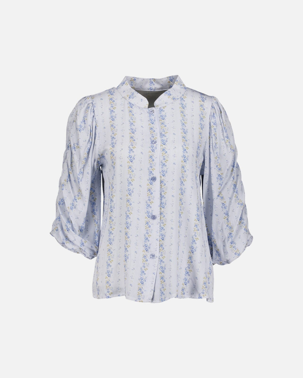 FLOYD Bluse Donni Flora Stripe - Regatta Blue