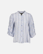 FLOYD Bluse Donni Flora Stripe - Regatta Blue