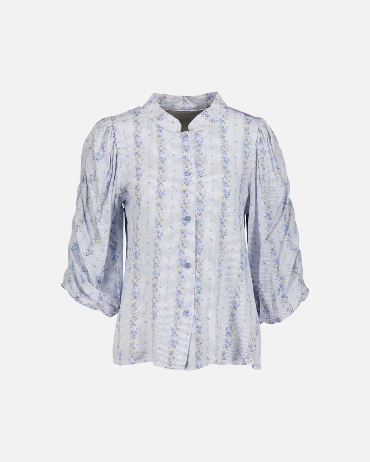 FLOYD Bluse Donni Flora Stripe - Regatta Blue
