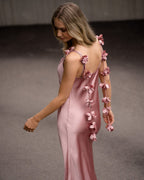 FLOYD Maxikjole Aileen Heavy Satin - Rose Petal
