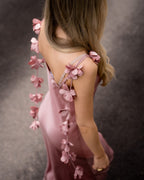FLOYD Maxikjole Aileen Heavy Satin - Rose Petal