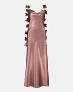 FLOYD Maxikjole Aileen Heavy Satin - Rose Petal
