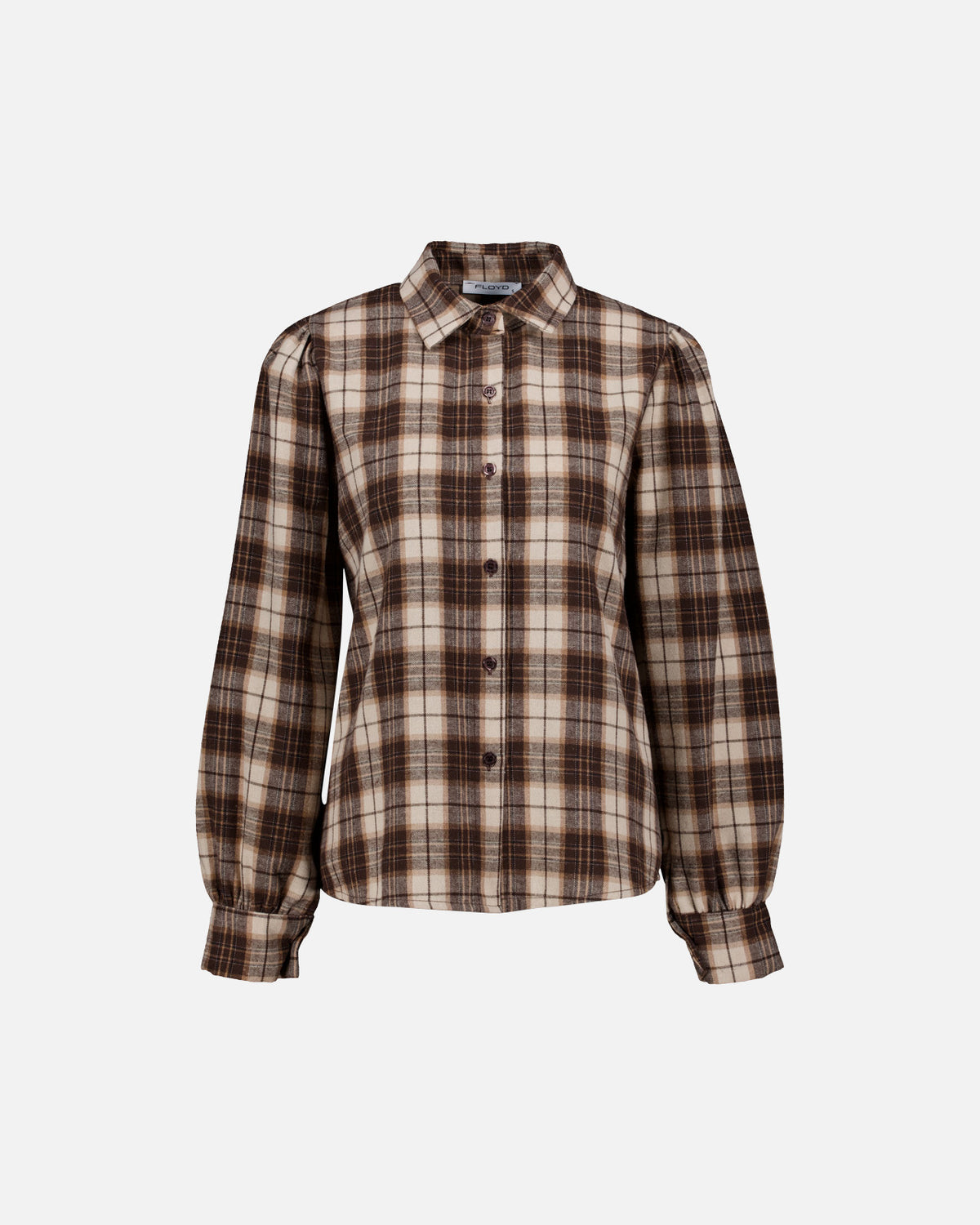 FLOYD Skjorte Felis Flanell - Beige/ Brown