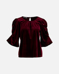 FLOYD Topp Mindy Velvet - Bordeaux
