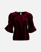 FLOYD Topp Mindy Velvet - Bordeaux
