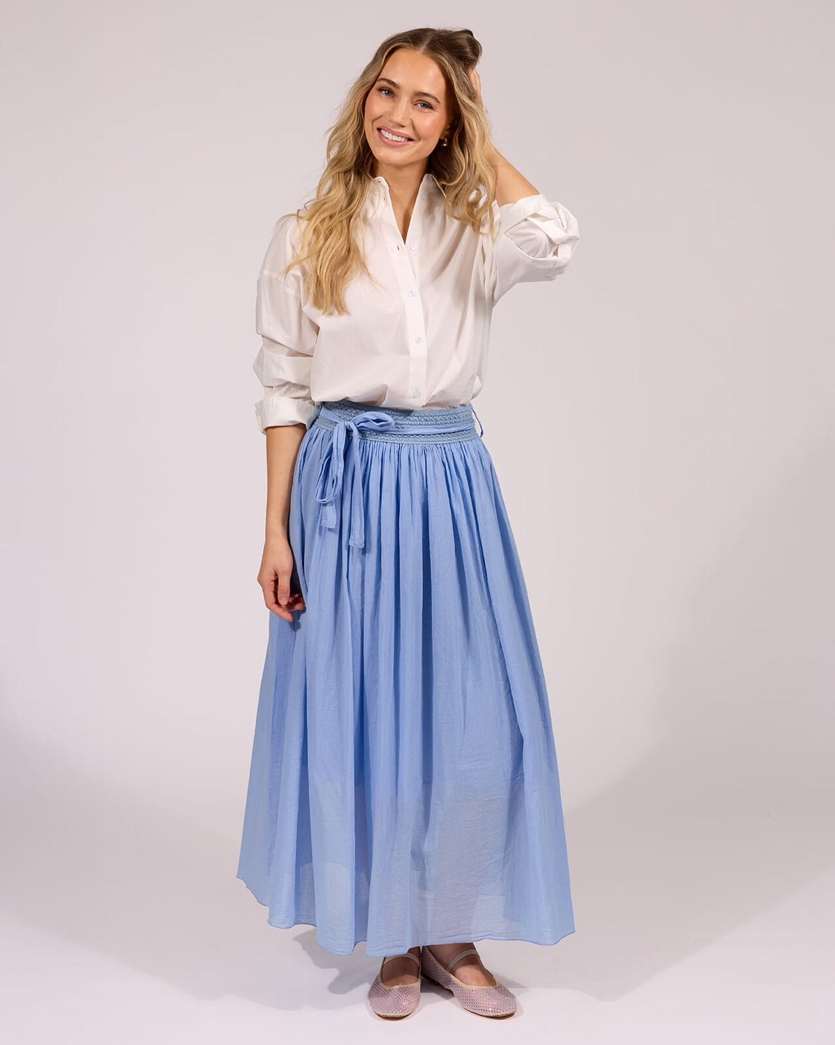 FLOYD Maxiskjørt Gigi - Light Blue