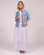FLOYD Skjortejakke Dea Stripe - Blue/ White