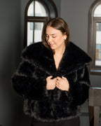 FLOYD Jakke Veronica Faux Fur - Black