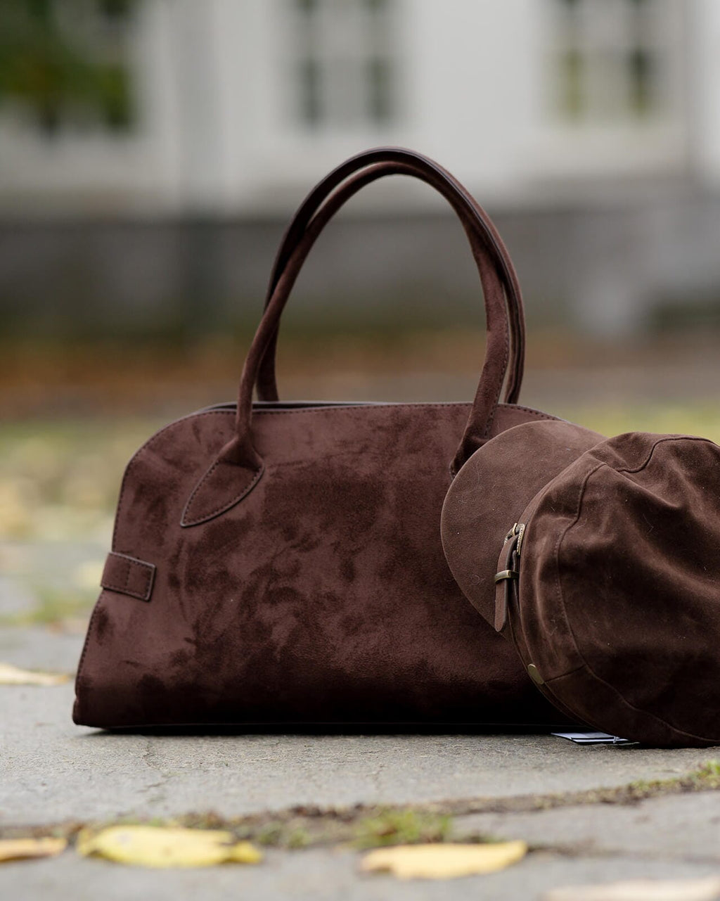 FLOYD Veske Kanika Suede - Dark Brown