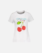 FLOYD T-skjorte Dina Cherry - White