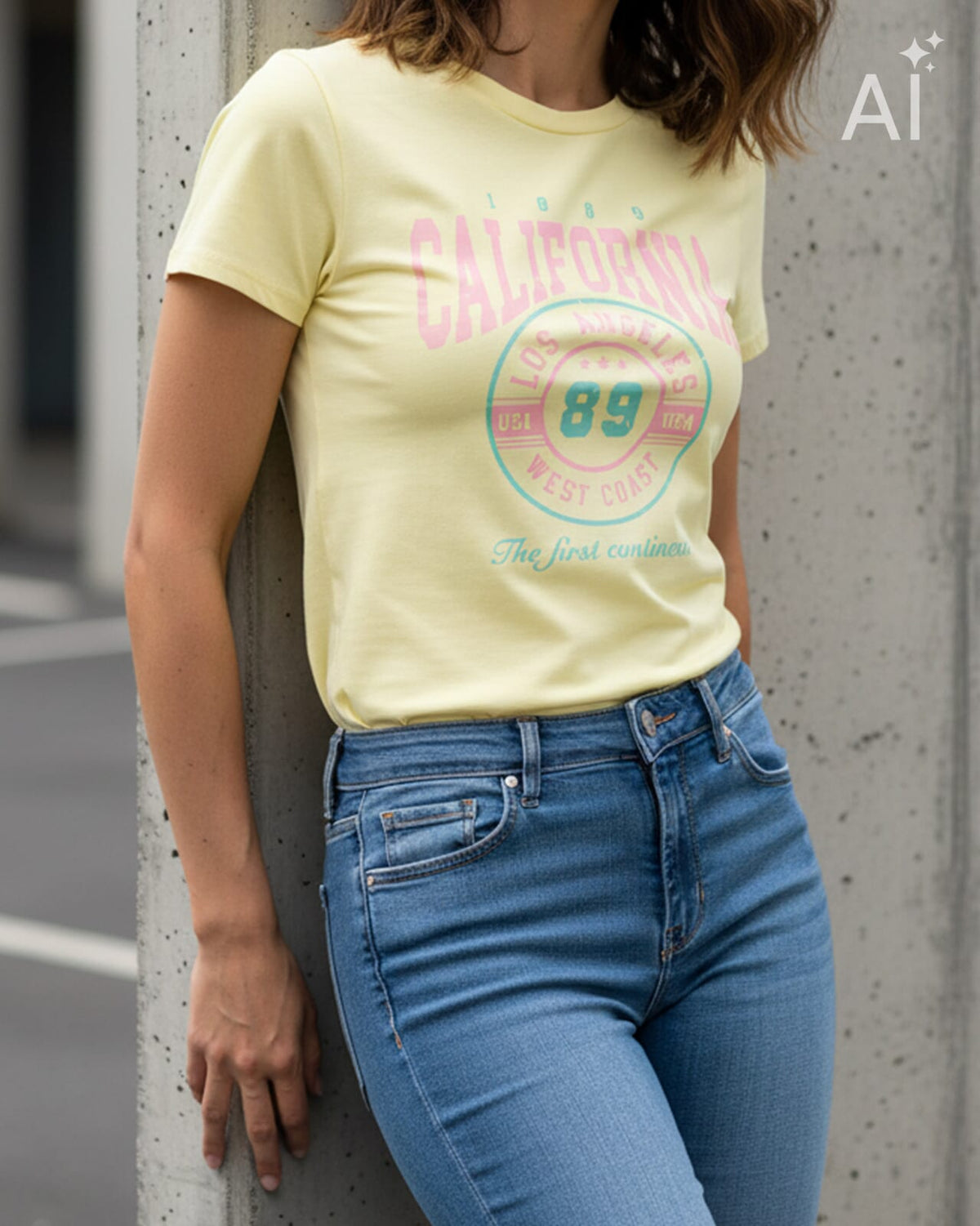 FLOYD T-skjorte Dina California - Yellow
