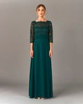 FLOYD Selskapskjole Amberlyn Lang - Dark Green