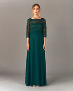 FLOYD Selskapskjole Amberlyn Lang - Dark Green