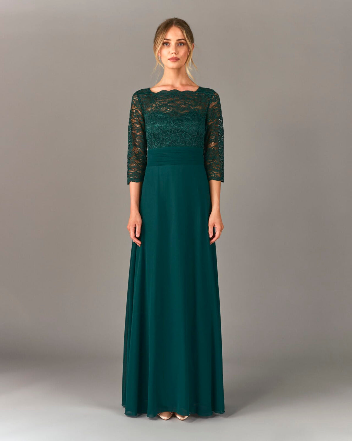 FLOYD Selskapskjole Amberlyn Lang - Dark Green