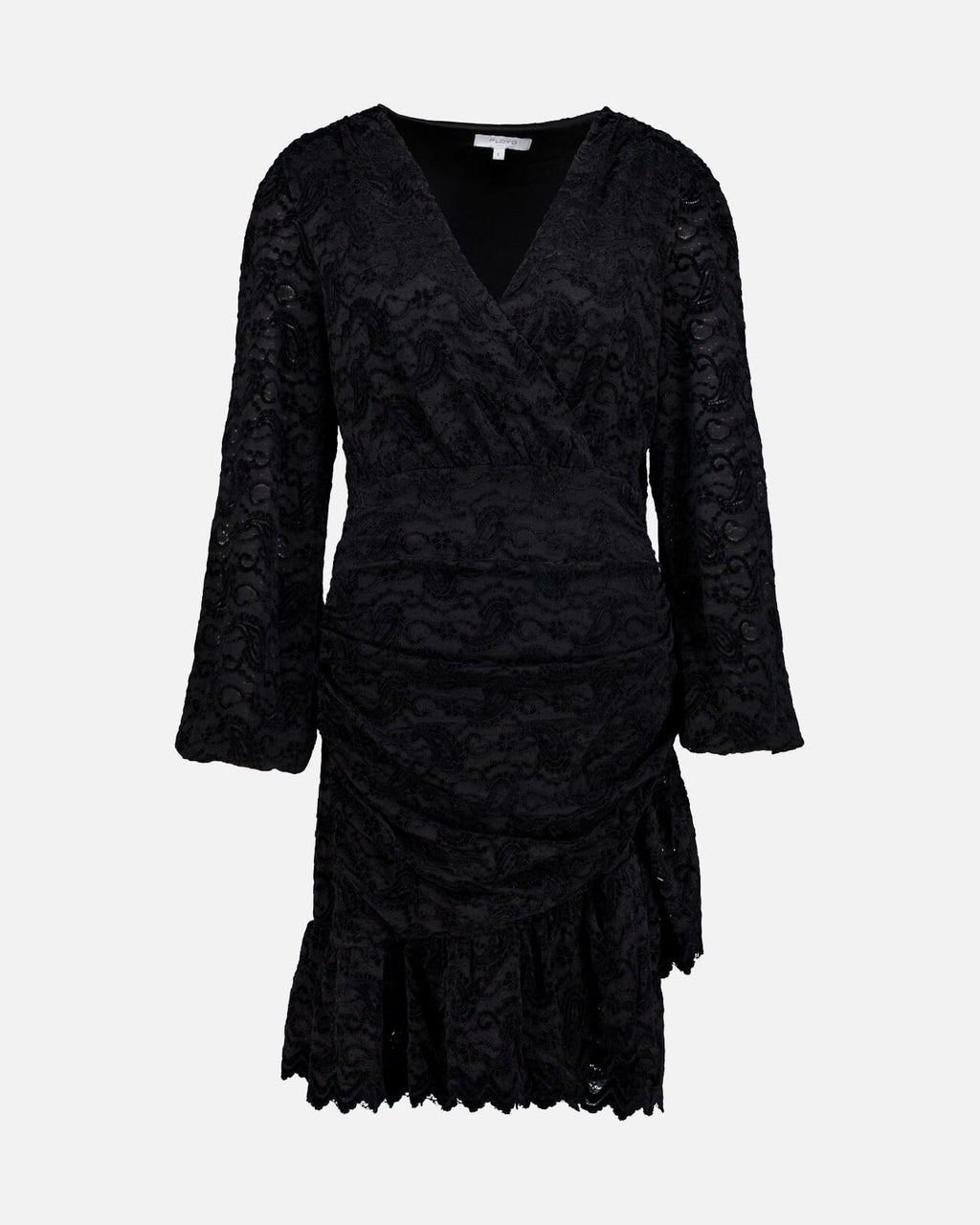 FLOYD Kjole Alyssa Lace Velvet - Black