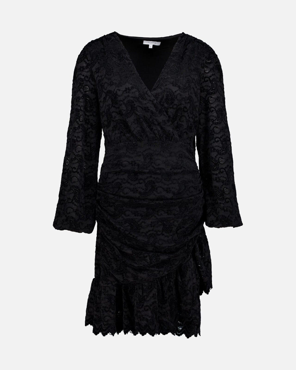 FLOYD Kjole Alyssa Lace Velvet - Black