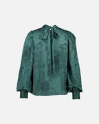 FLOYD Bluse Avira Satin - Dark Green
