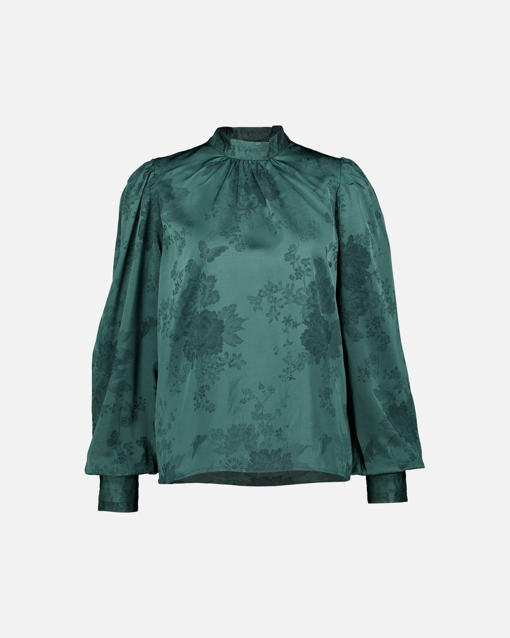 FLOYD Bluse Avira Satin - Dark Green