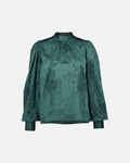 FLOYD Bluse Avira Satin - Dark Green