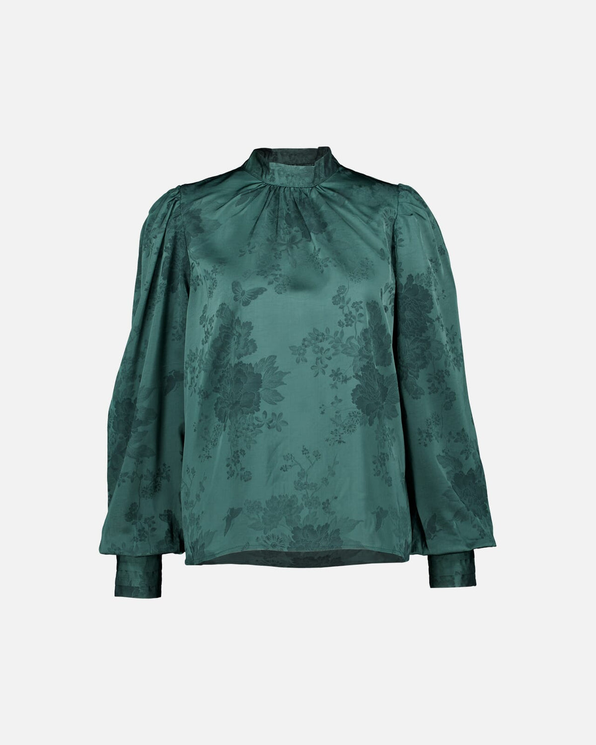 FLOYD Bluse Avira Satin - Dark Green