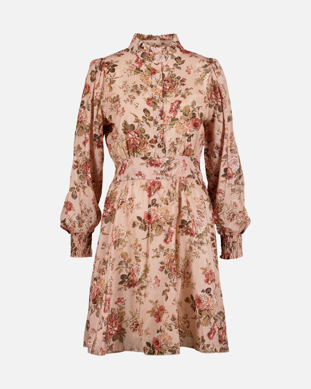 FLOYD Kjole Falina Flores - Beige