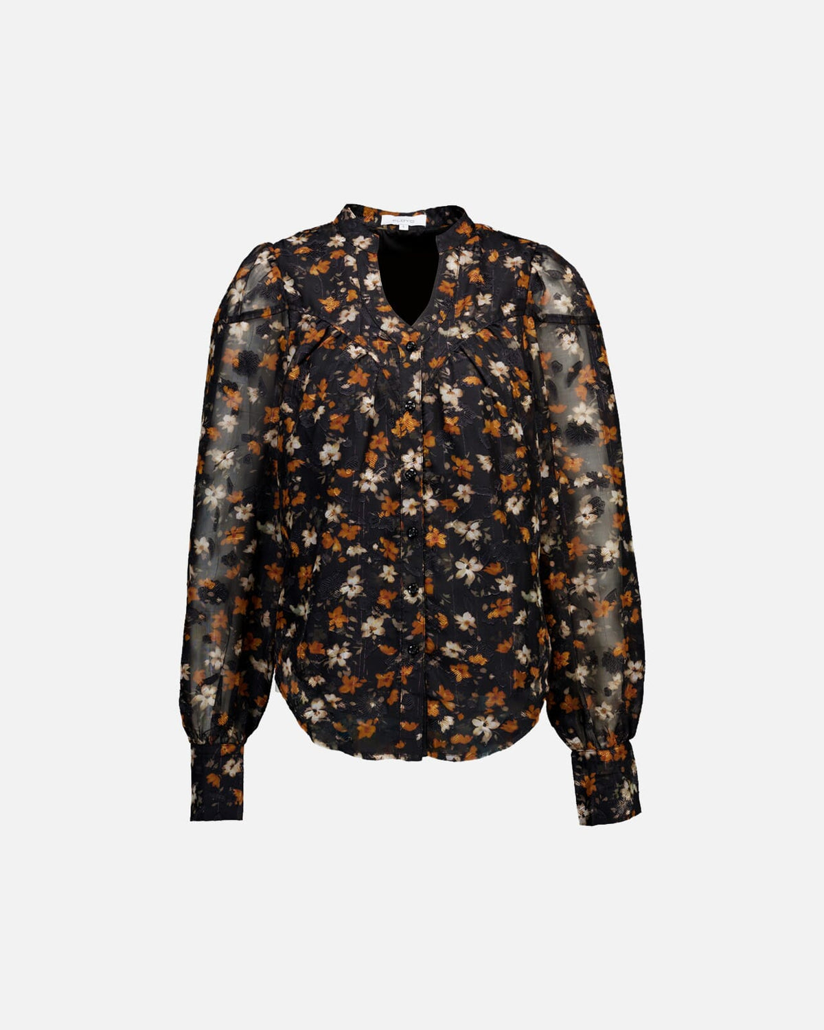 FLOYD Bluse Olivia Oline - Black/ Oker