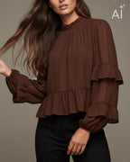 FLOYD Bluse Ella - Chocolate