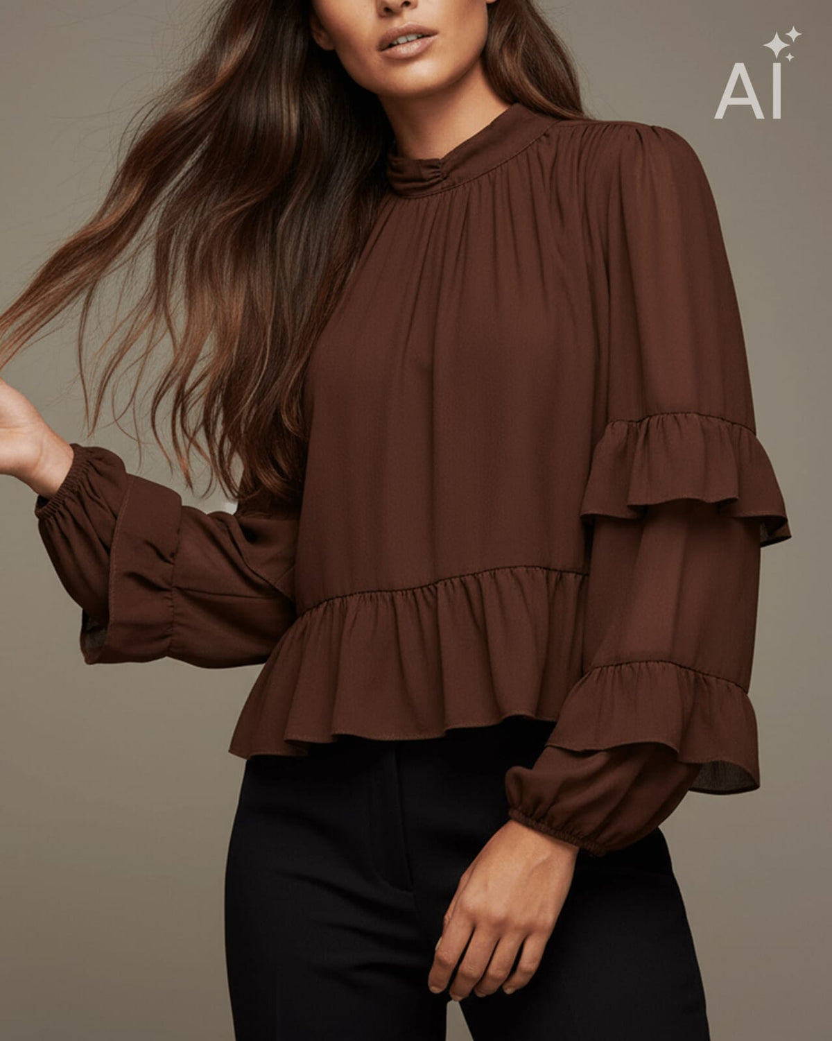 FLOYD Bluse Ella - Chocolate