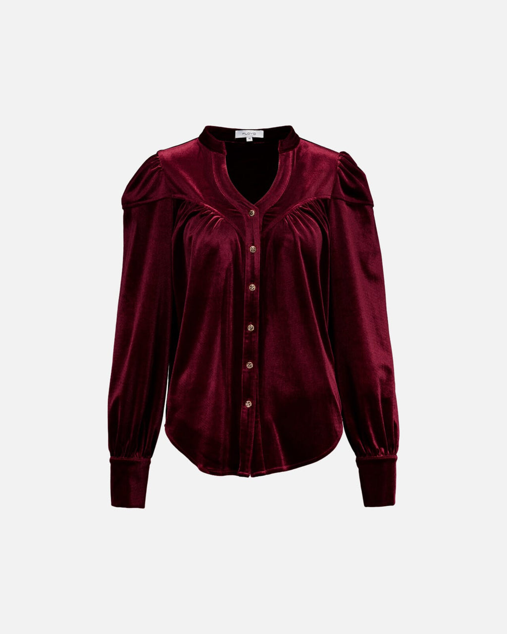 FLOYD Bluse Olivia Velvet - Bordeaux