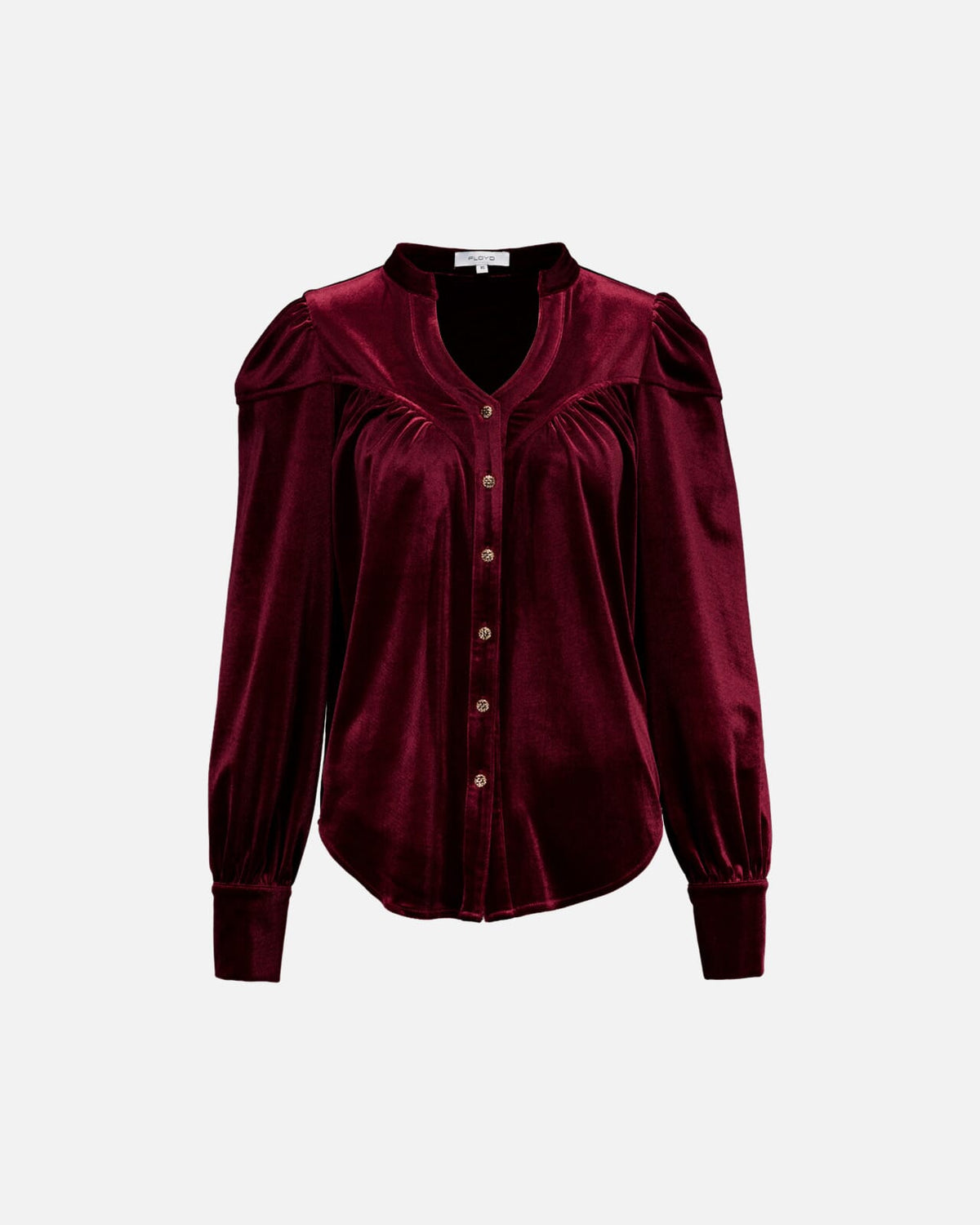 FLOYD Bluse Olivia Velvet - Bordeaux