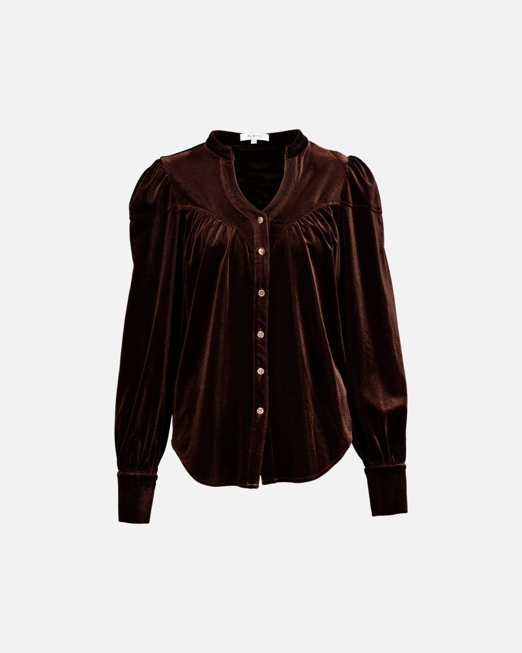 FLOYD Bluse Olivia Velvet - Chocolate