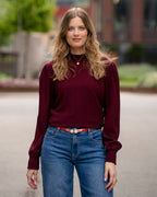 FLOYD Bluse Juliet Structur - Bordeaux