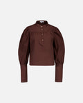 FLOYD Bluse Nadia Uni - Chocolate