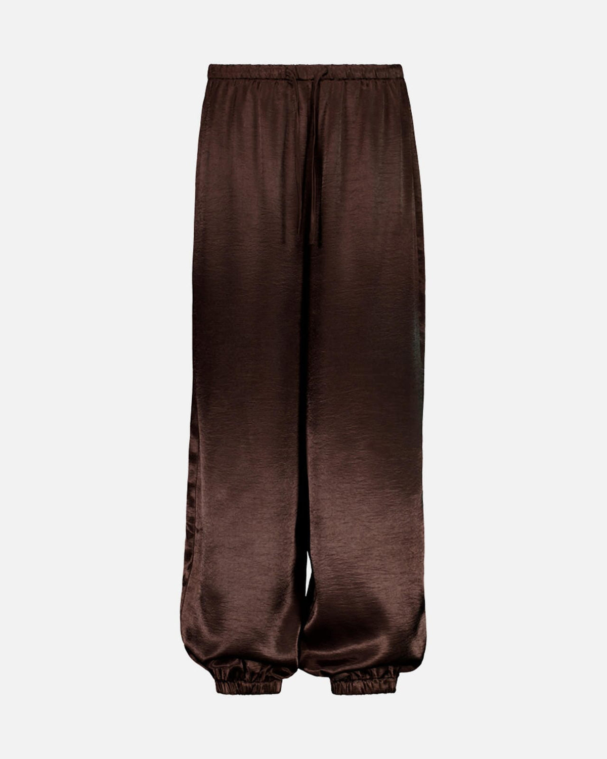 FLOYD Bukse Skyler Balloon Heavy Satin - Chocolate
