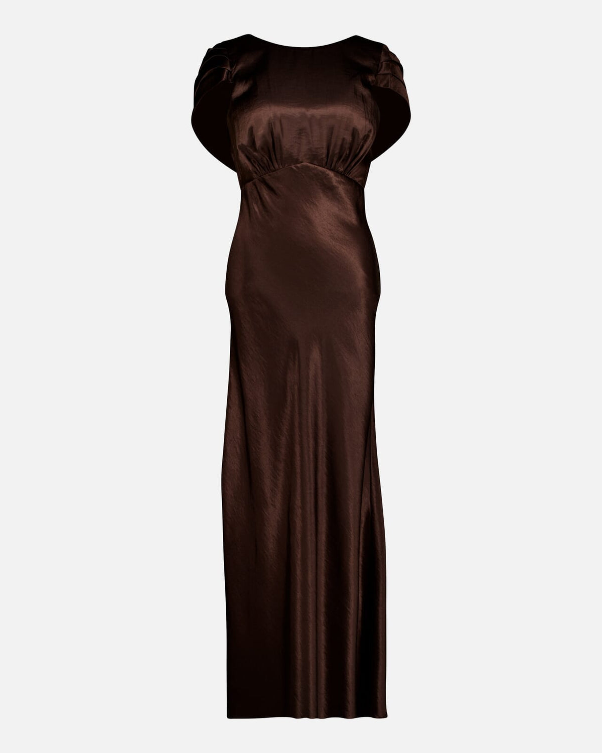 FLOYD Maxikjole Amaris Heavy Satin - Chocolate