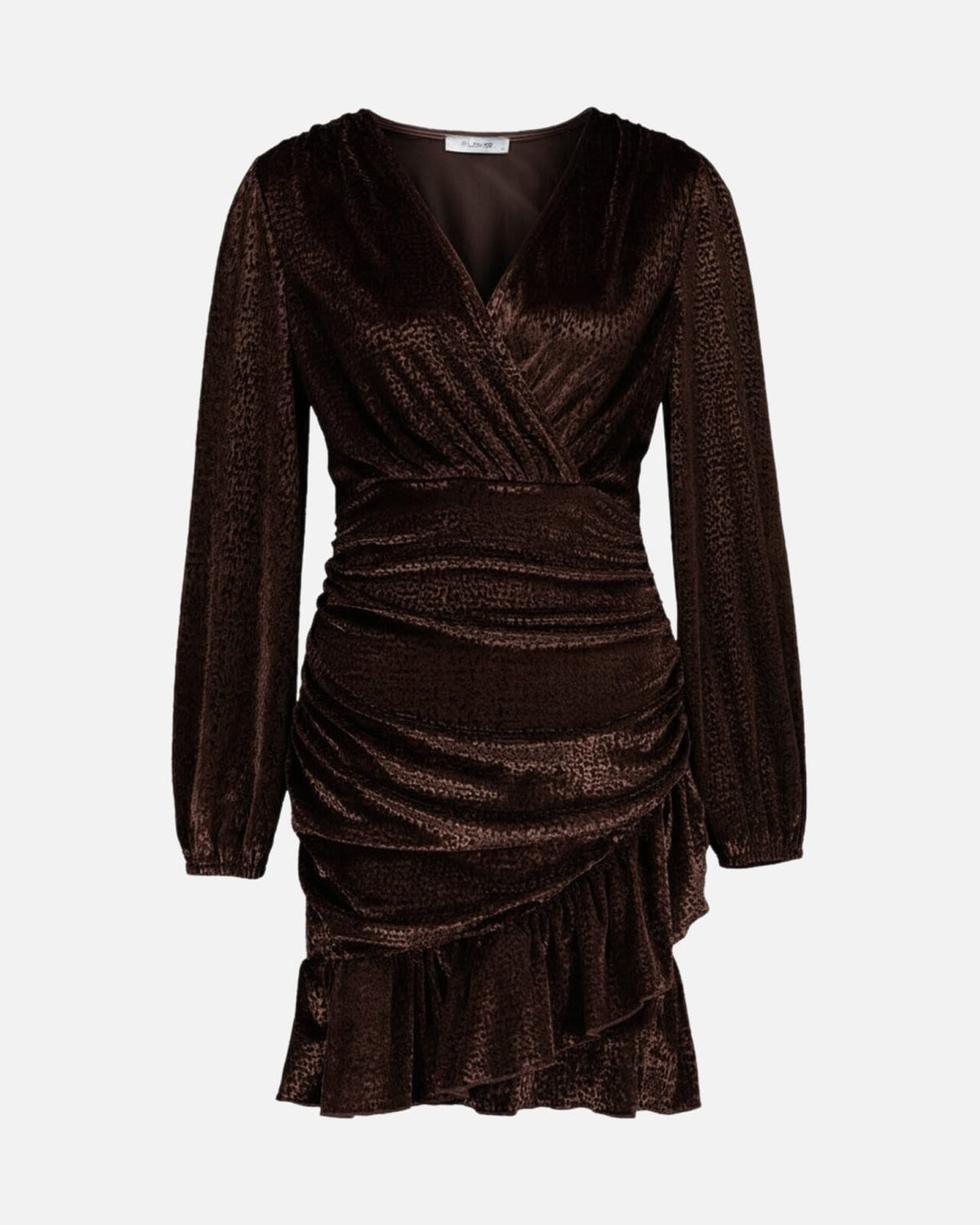 FLOYD Kjole Alyssa Shiny Velvet - Chocolate