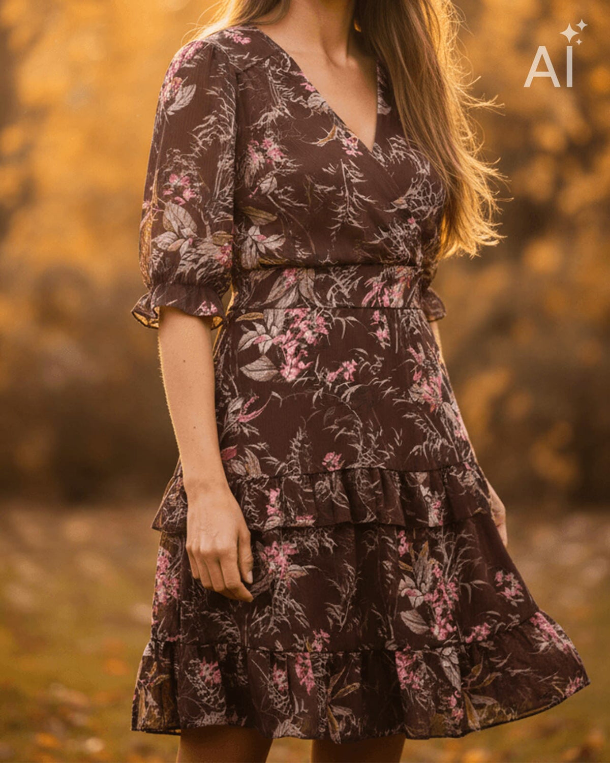 FLOYD Kjole Amora Laty - Dark Brown