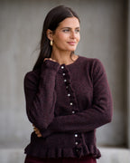 FLOYD Strikket Cardigan Carine Strikkejakke - Deep Cherry