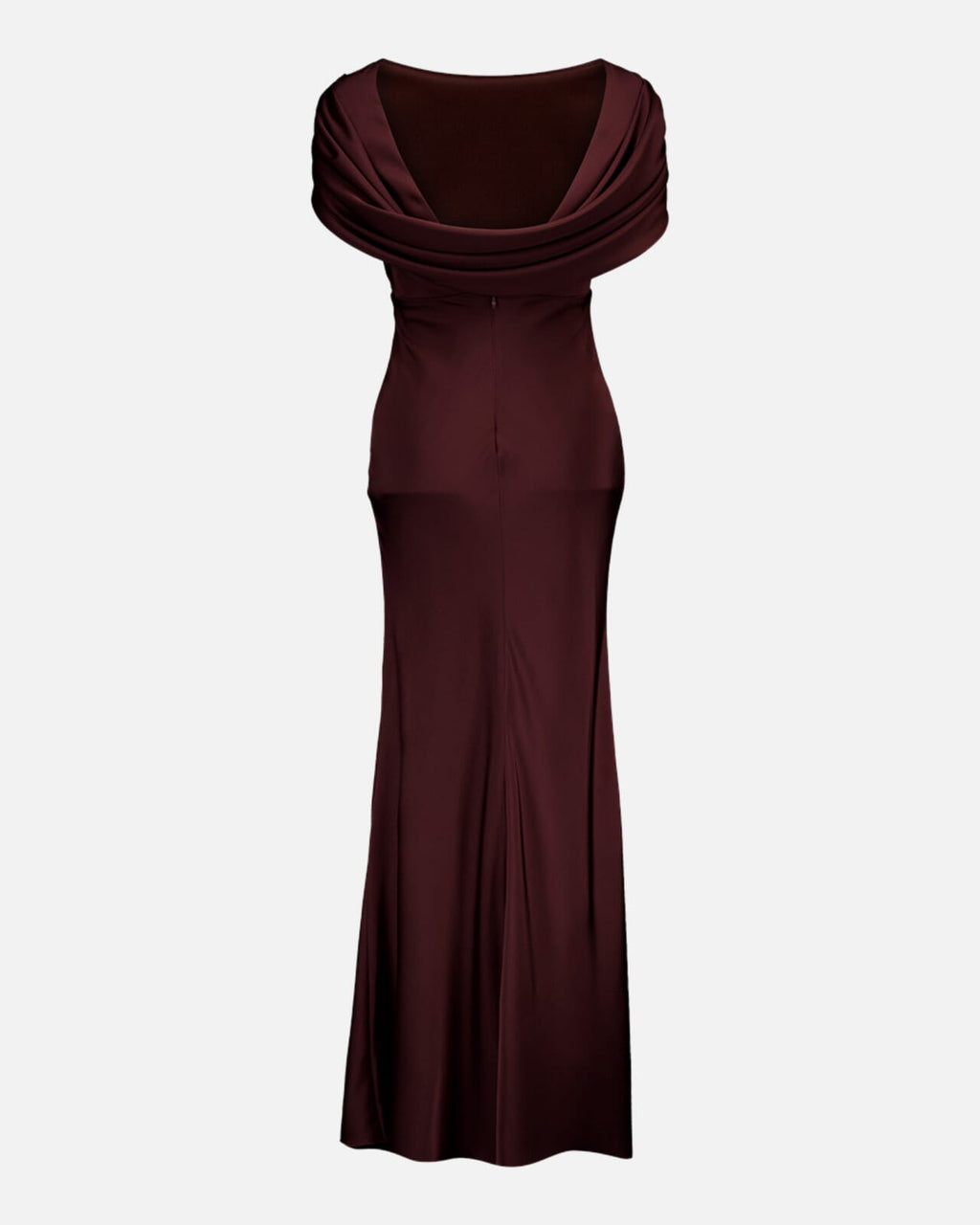 FLOYD Maxikjole Amaris Heavy Satin - Deep Cherry