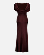 FLOYD Maxikjole Amaris Heavy Satin - Deep Cherry