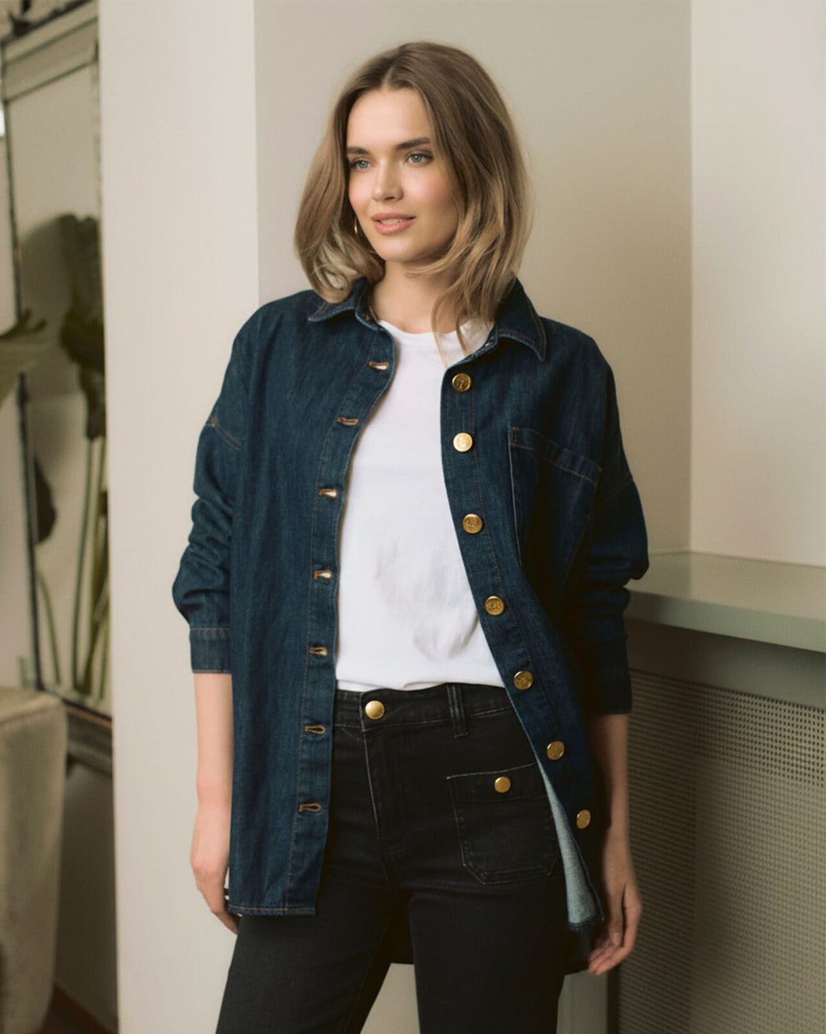 FLOYD Denimskjorte Sabine - Dark Blue