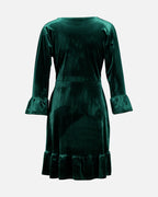 FLOYD Kjole Emilia Velvet - Dark Green