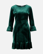 FLOYD Kjole Emilia Velvet - Dark Green