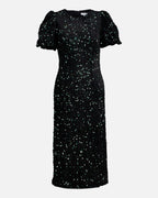 FLOYD Midikjole Falona Paljet - Dark Green